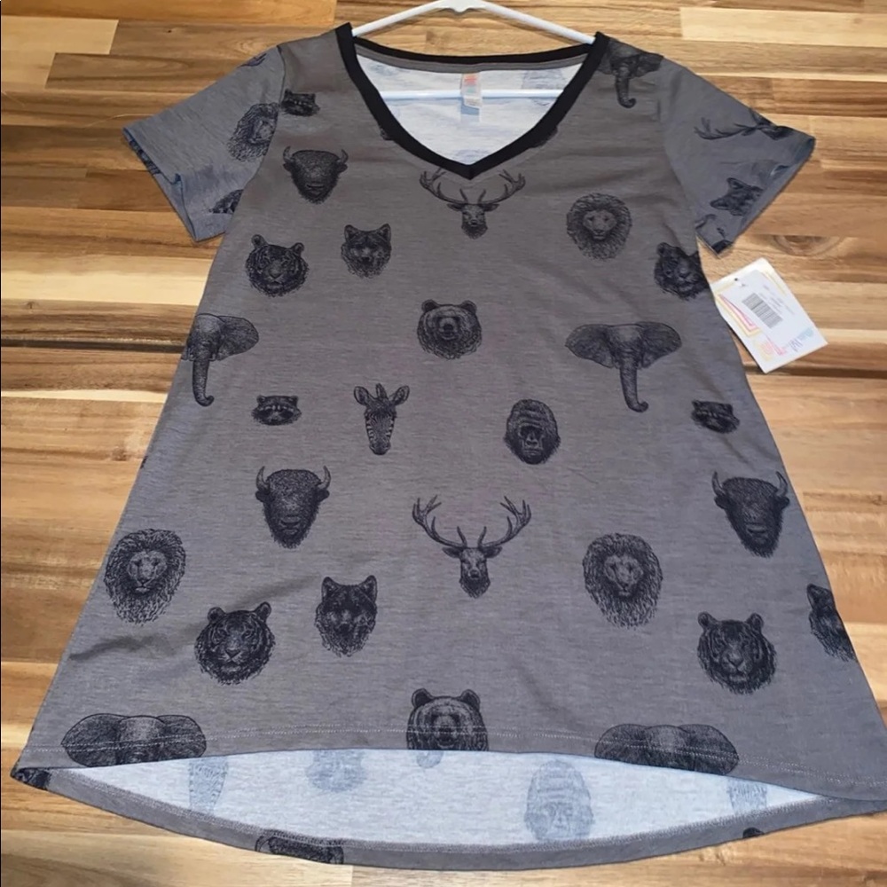 Animal head LuLaRoe christy t shirt hunter